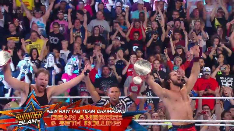 Seth Rollins And Dean Ambrose Win Raw Tag Team Championship At WWE ...